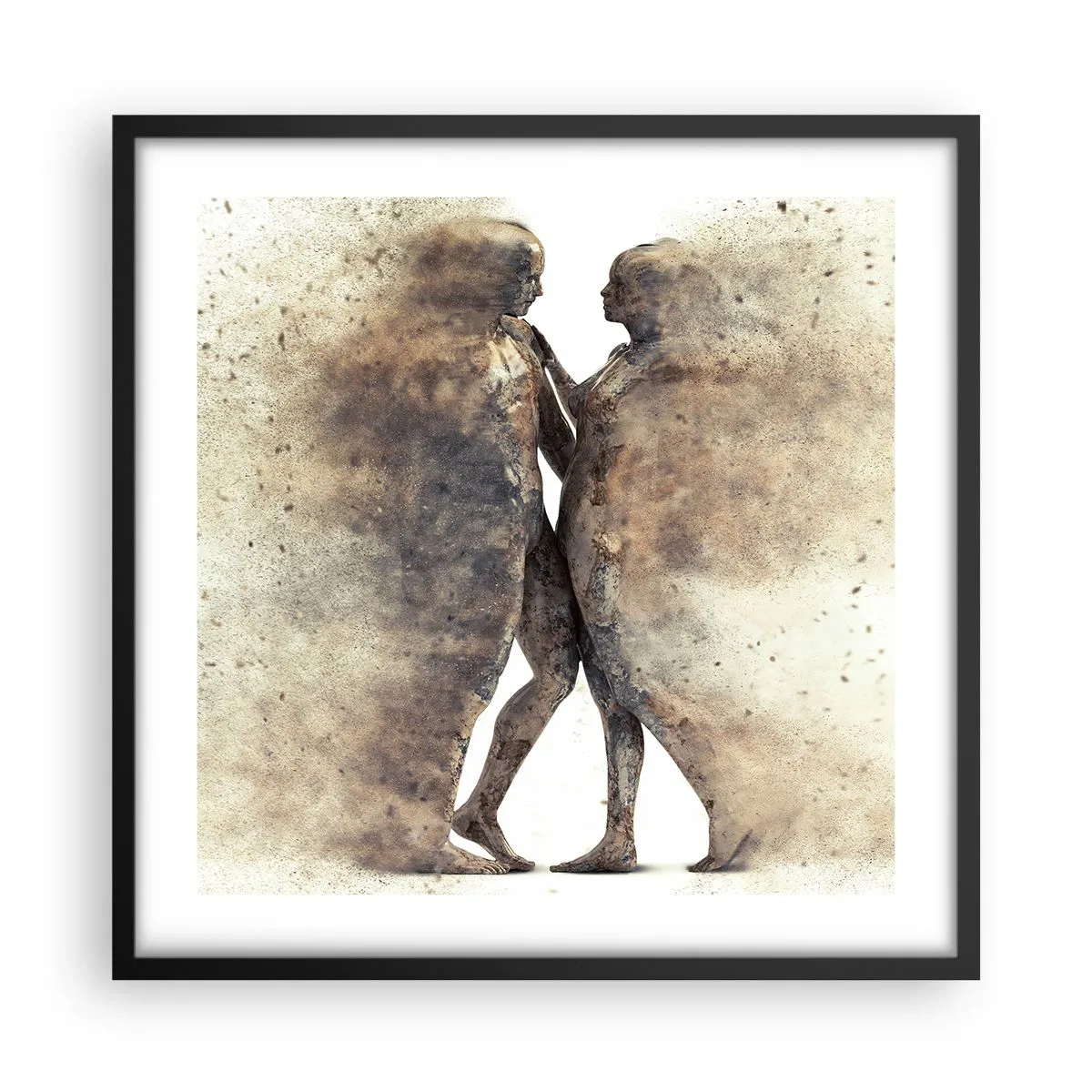 Plakat w czarnej ramie - Z prochu powstali, by kochać - 50x50 cm