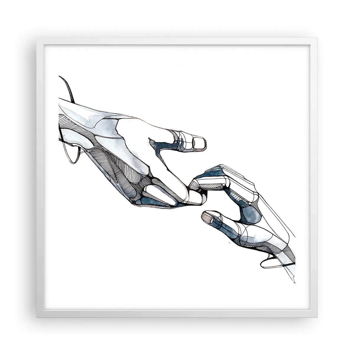 Plakat w białej ramie - Dobry gest - 60x60 cm