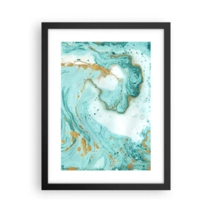 Plakat w czarnej ramie - Pod wielką falą z epoki Edo - 30x40 cm