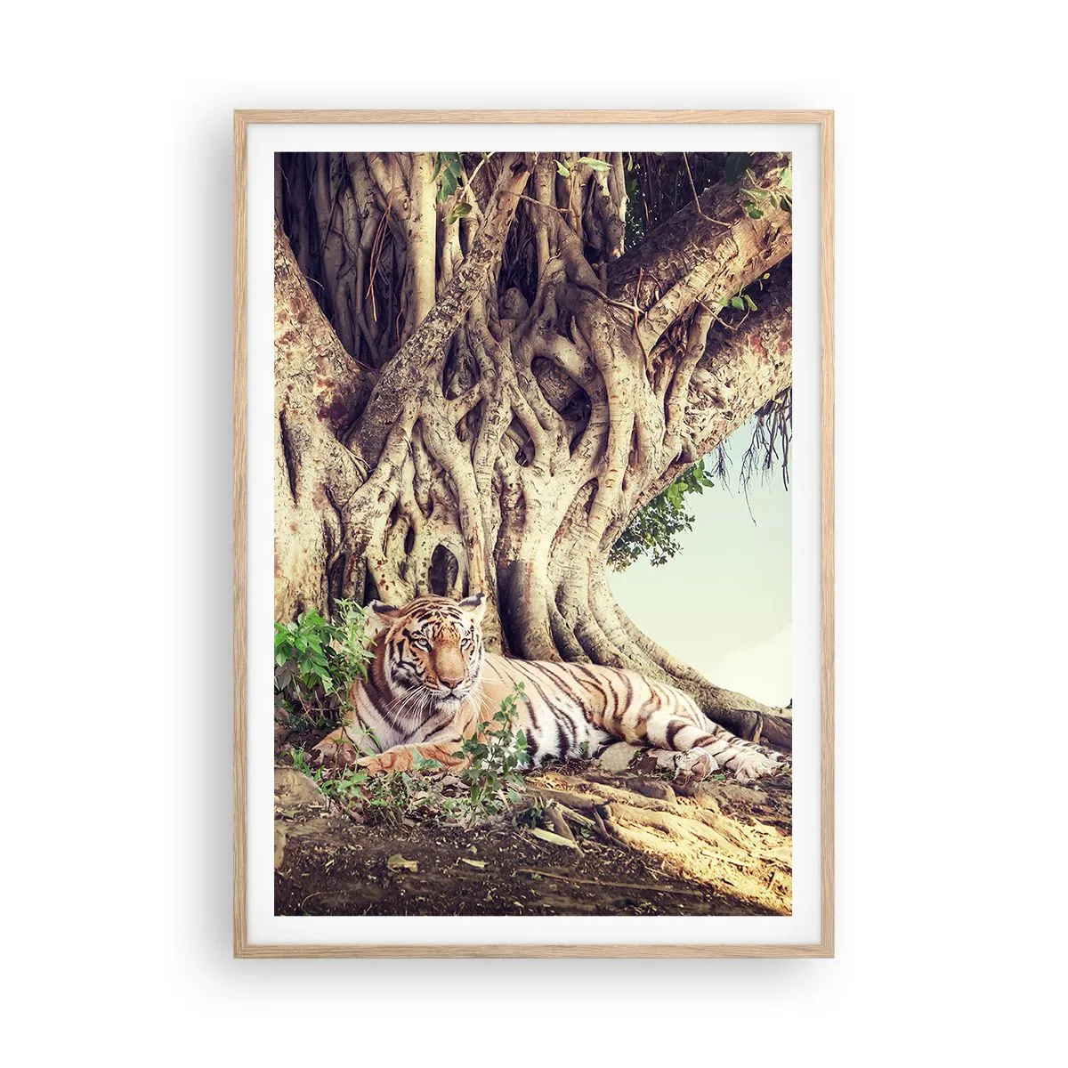 Plakat w ramie jasny dąb - Widok z Księgi Rodzaju - 70x100 cm