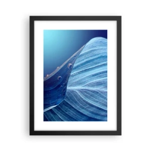 Plakat w czarnej ramie - Ukryte krople błękitu - 30x40 cm