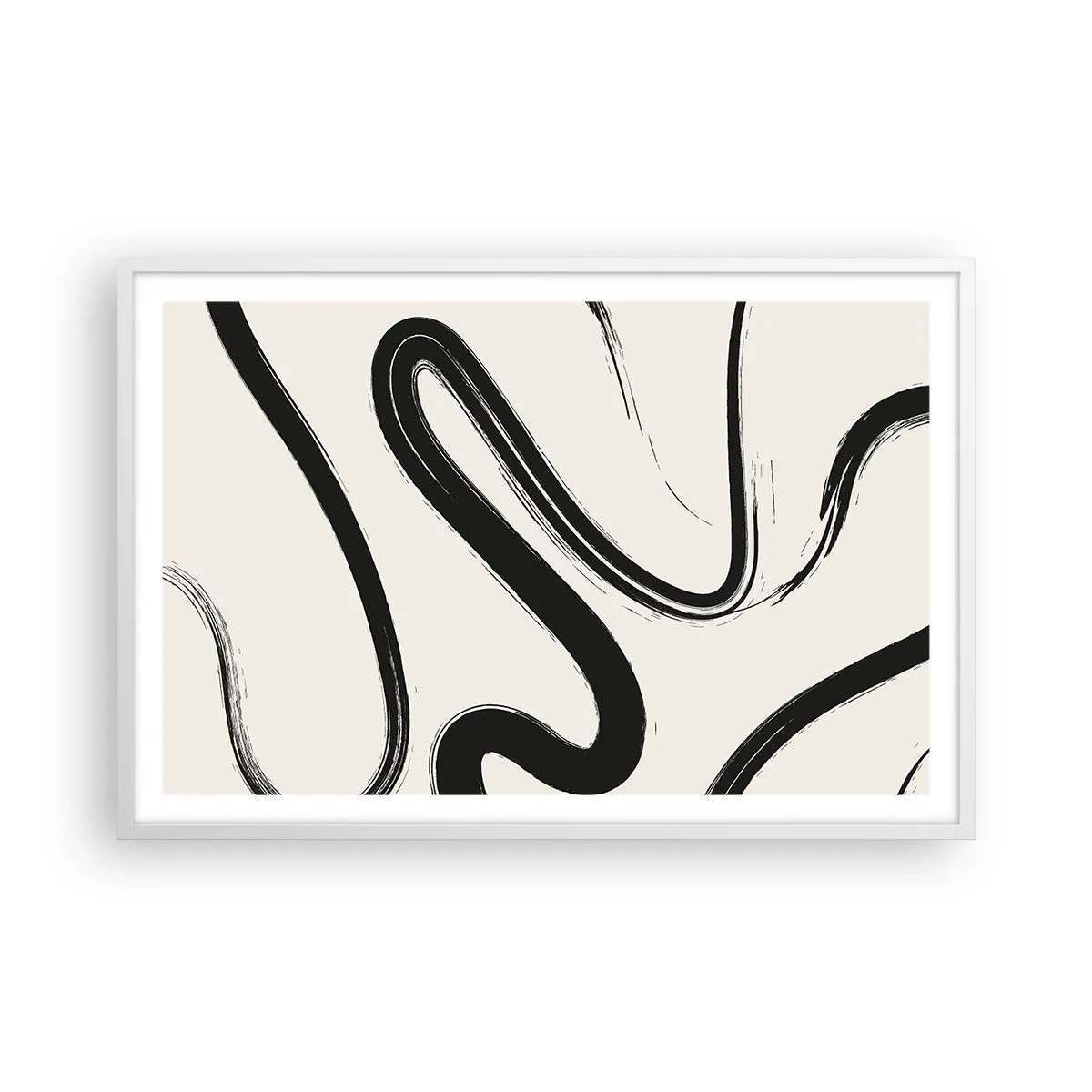 Plakat w białej ramie - Czarno-biała fanaberia - 91x61 cm