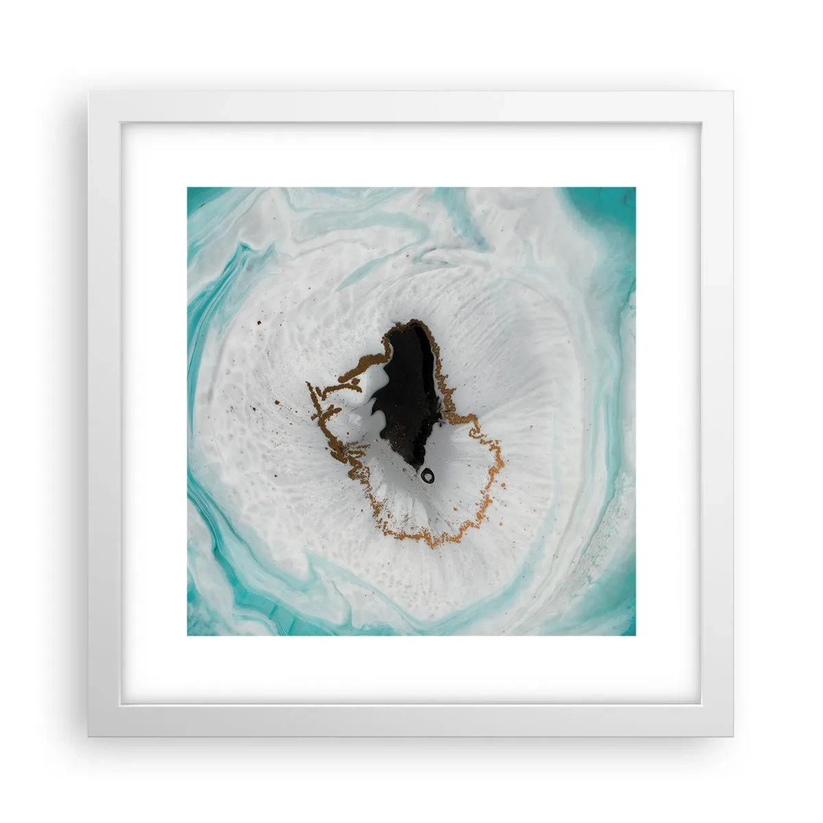 Plakat w białej ramie - Wniknąć do wnętrza - 30x30 cm