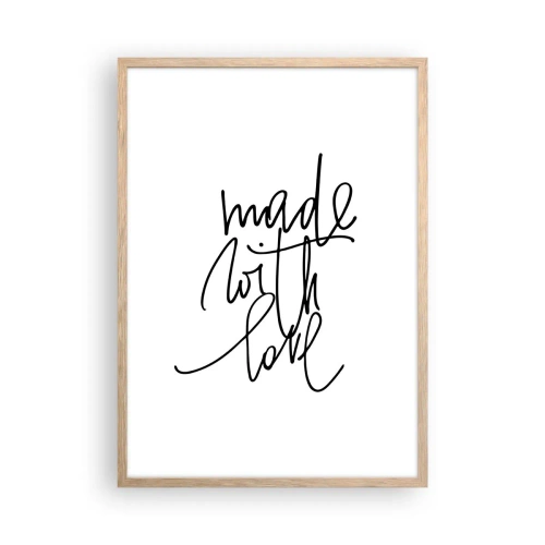 Plakat w ramie jasny dąb - Najlepsza marka - 50x70 cm