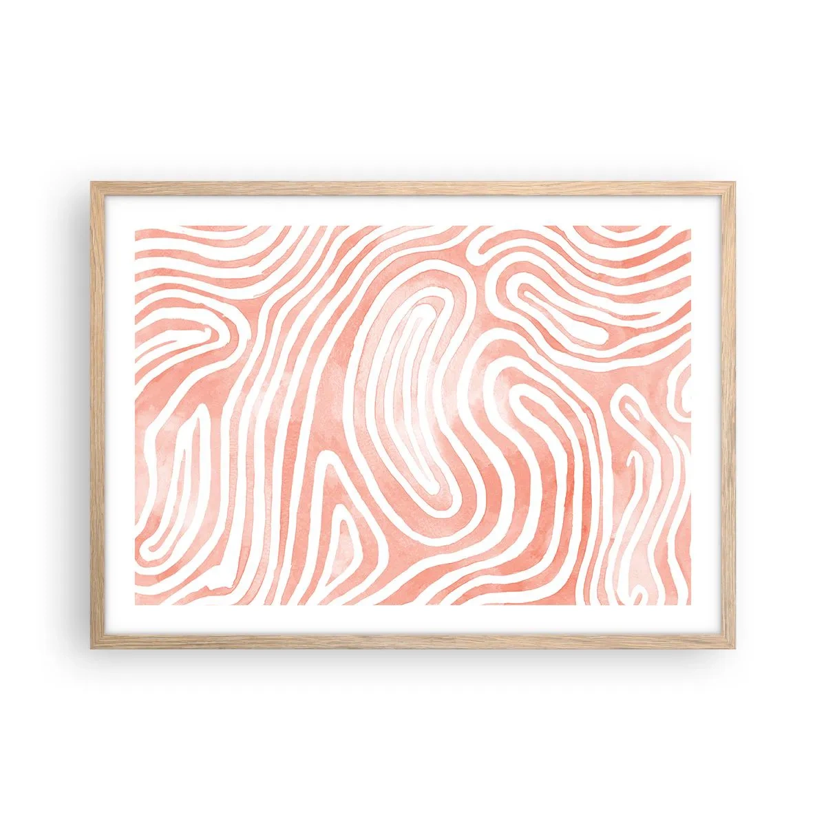 Plakat w ramie jasny dąb - W koralowym labiryncie - 70x50 cm