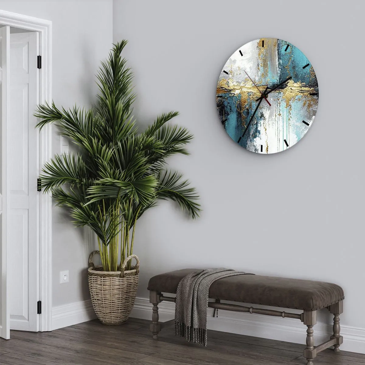 Zegar ścienny - Wszystko płynie - 30x30 cm