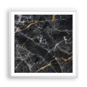 Plakat w białej ramie - Wewnętrzne życie kamienia - 60x60 cm