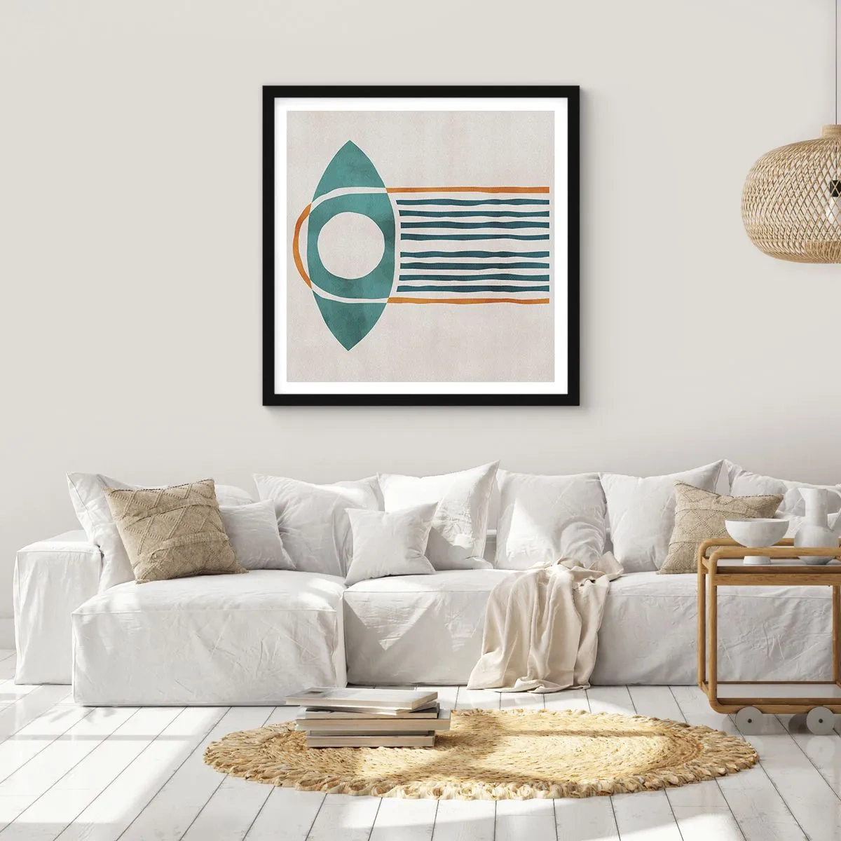 Plakat w czarnej ramie - Znaki i rytuały - 40x40 cm