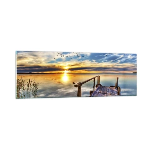 Obraz na szkle - Wiatr idzie na spoczynek - 90x30 cm