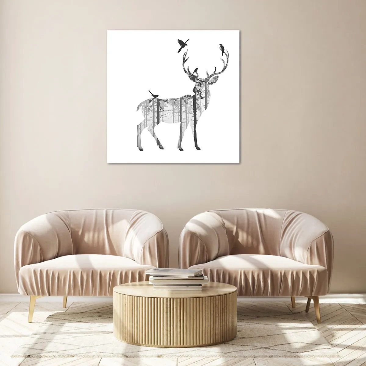 Obraz na szkle - Dobry duch lasu - 30x30 cm