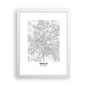 Plakat w białej ramie - Kwiat Berlina - 30x40 cm