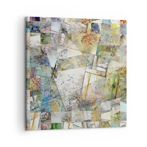 Obraz na płótnie - Geometryczne przetasowanie - 50x50 cm