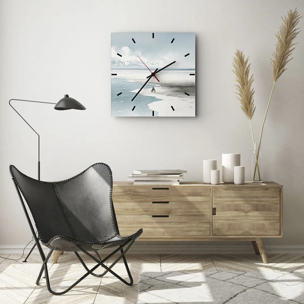 Zegar ścienny - Łagodny przypływ - 30x30 cm