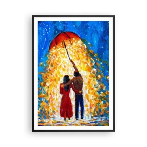 Plakat w czarnej ramie - Magia deszczowego wieczoru? - 70x100 cm