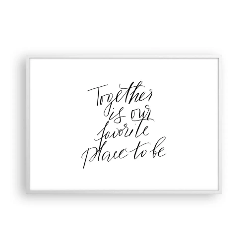 Plakat w białej ramie - Też to czujesz? - 100x70 cm