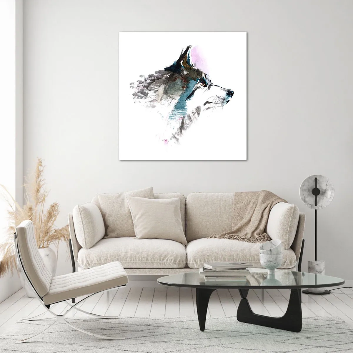 Obraz na szkle - O wilku mowa - 60x60 cm