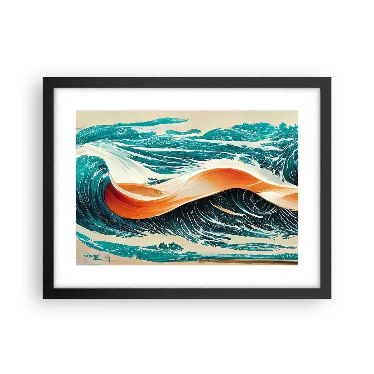 Plakat w czarnej ramie - Sen surfera - 40x30 cm