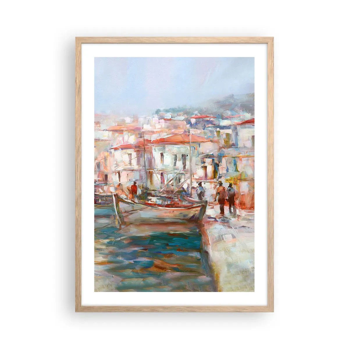 Plakat w ramie jasny dąb - Pastelowe wakacje - 50x70 cm