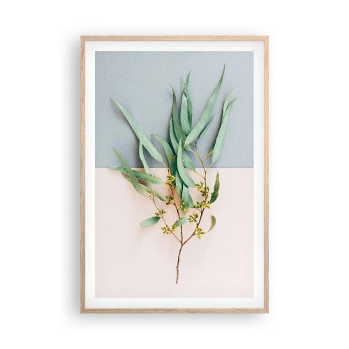 Plakat w ramie jasny dąb - Pastelowa subtelność - 61x91 cm