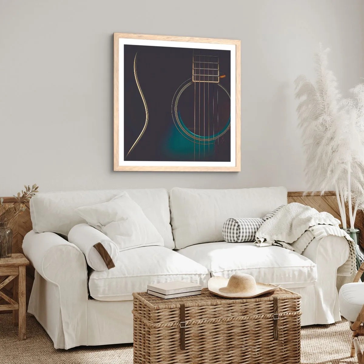 Plakat w ramie jasny dąb - Chwila zanim zabrzmi - 40x40 cm