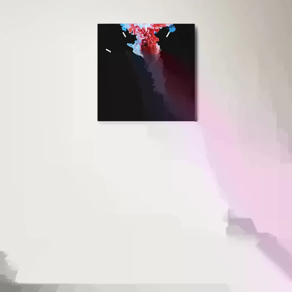 Zegar ścienny - W pełnym rozkwicie - 40x40 cm