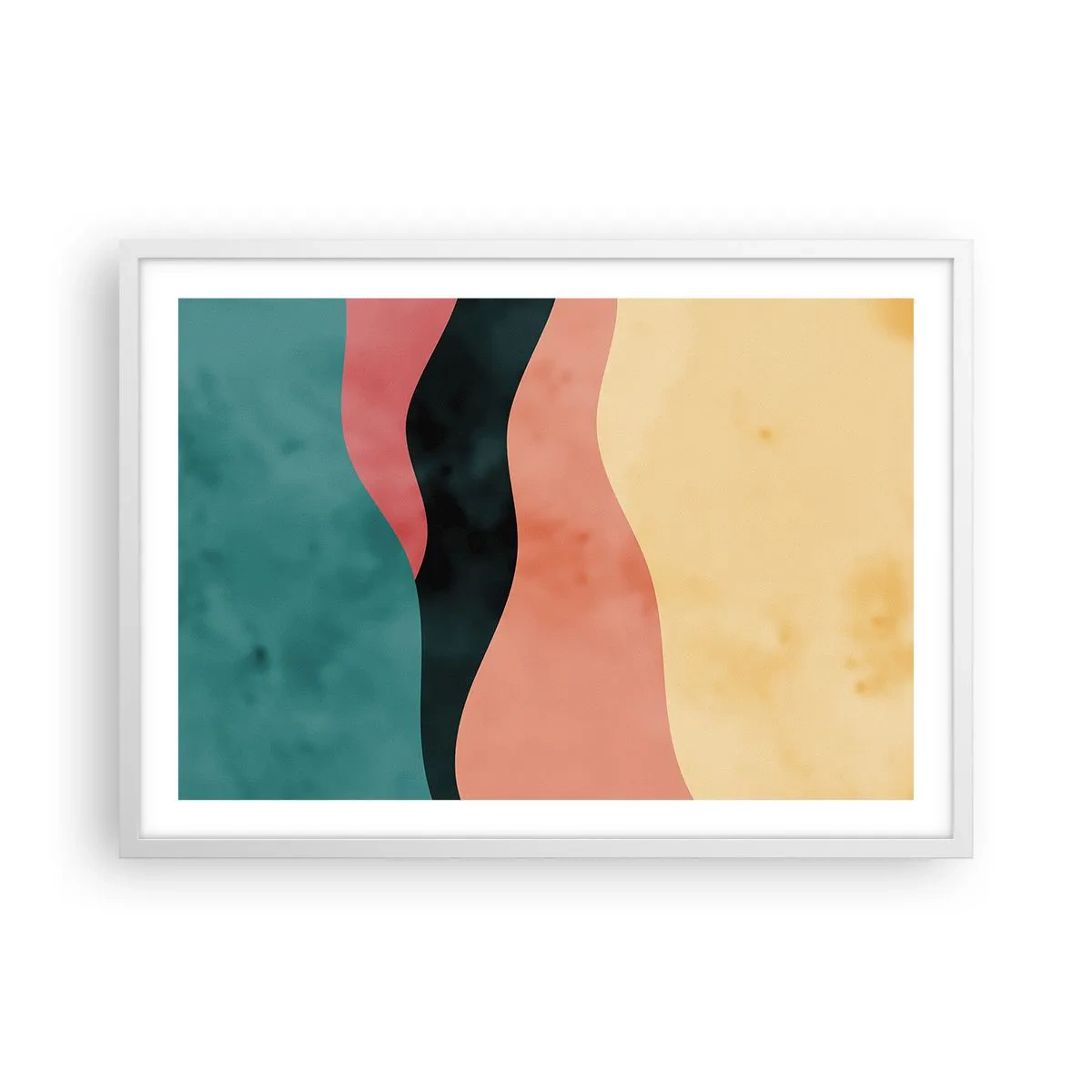 Plakat w białej ramie - Zgodna niezgodność - 70x50 cm