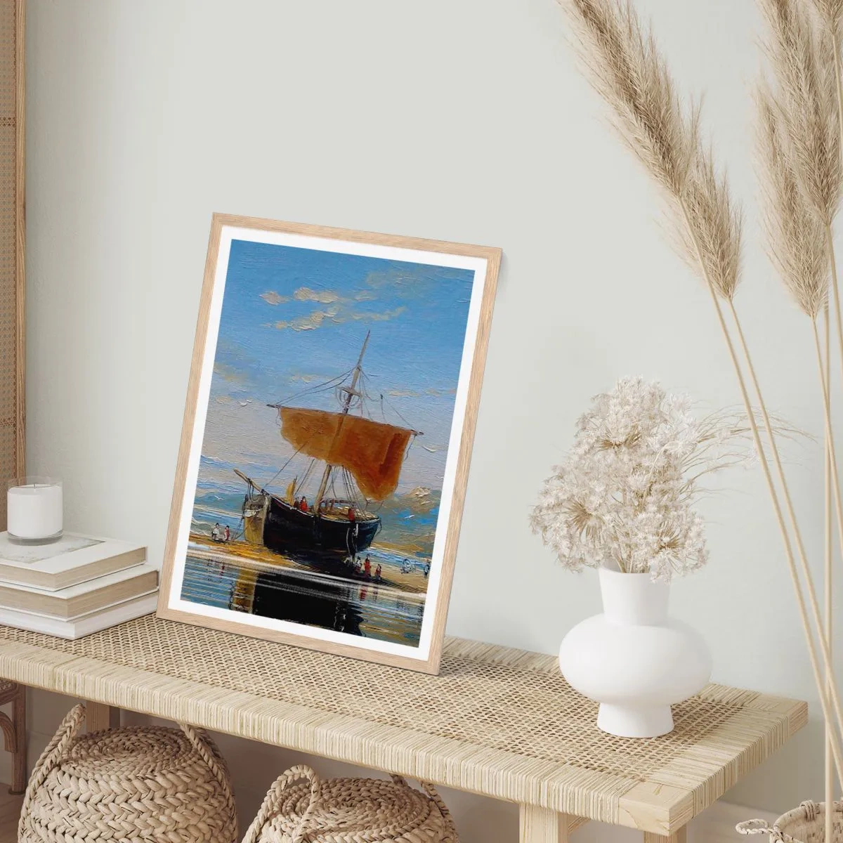 Plakat w ramie jasny dąb - Woda, ziemia, powietrze - 30x40 cm