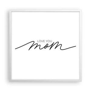 Plakat w białej ramie - Wielkie wzruszenie - 60x60 cm