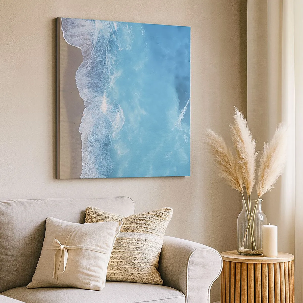 Obraz na płótnie - Siła błękitu - 30x30 cm