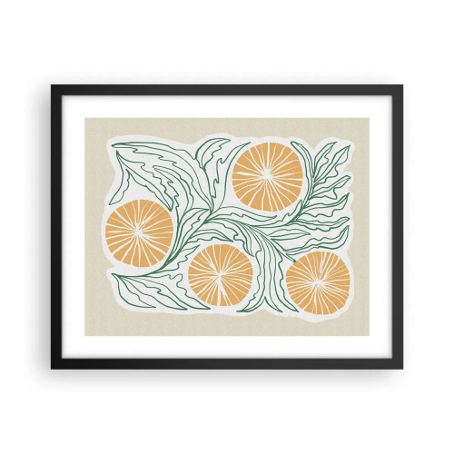 Plakat w czarnej ramie - Etnicznie z nutą abstrakcji - 50x40 cm