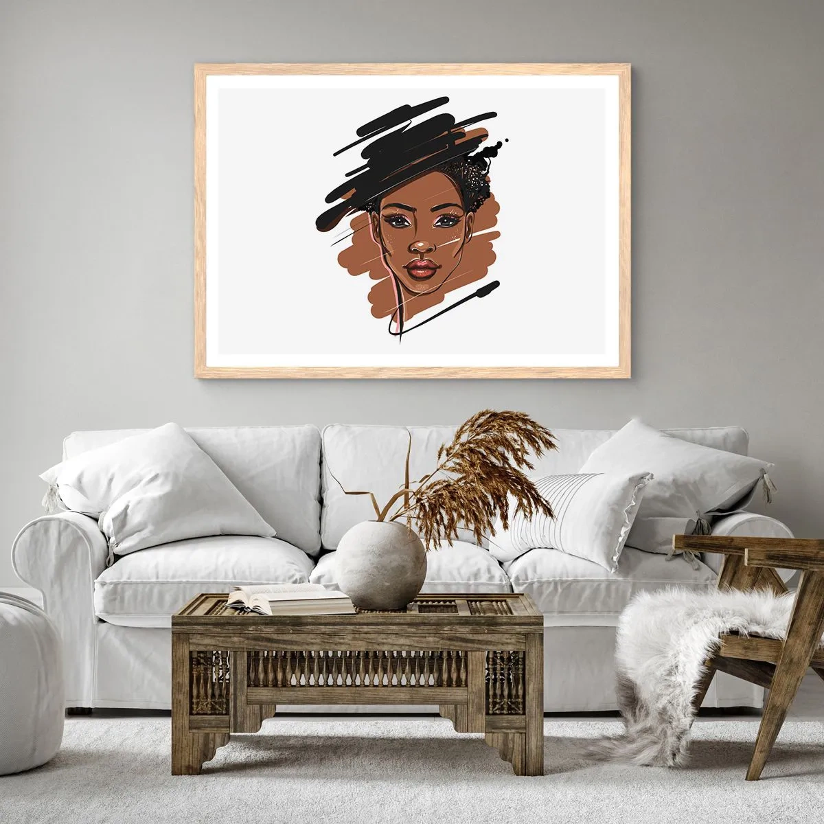 Plakat w ramie jasny dąb - Słodka jak czekolada - 40x30 cm