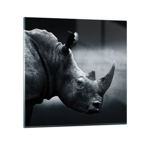 Obraz na szkle - Prawy profil - 40x40 cm