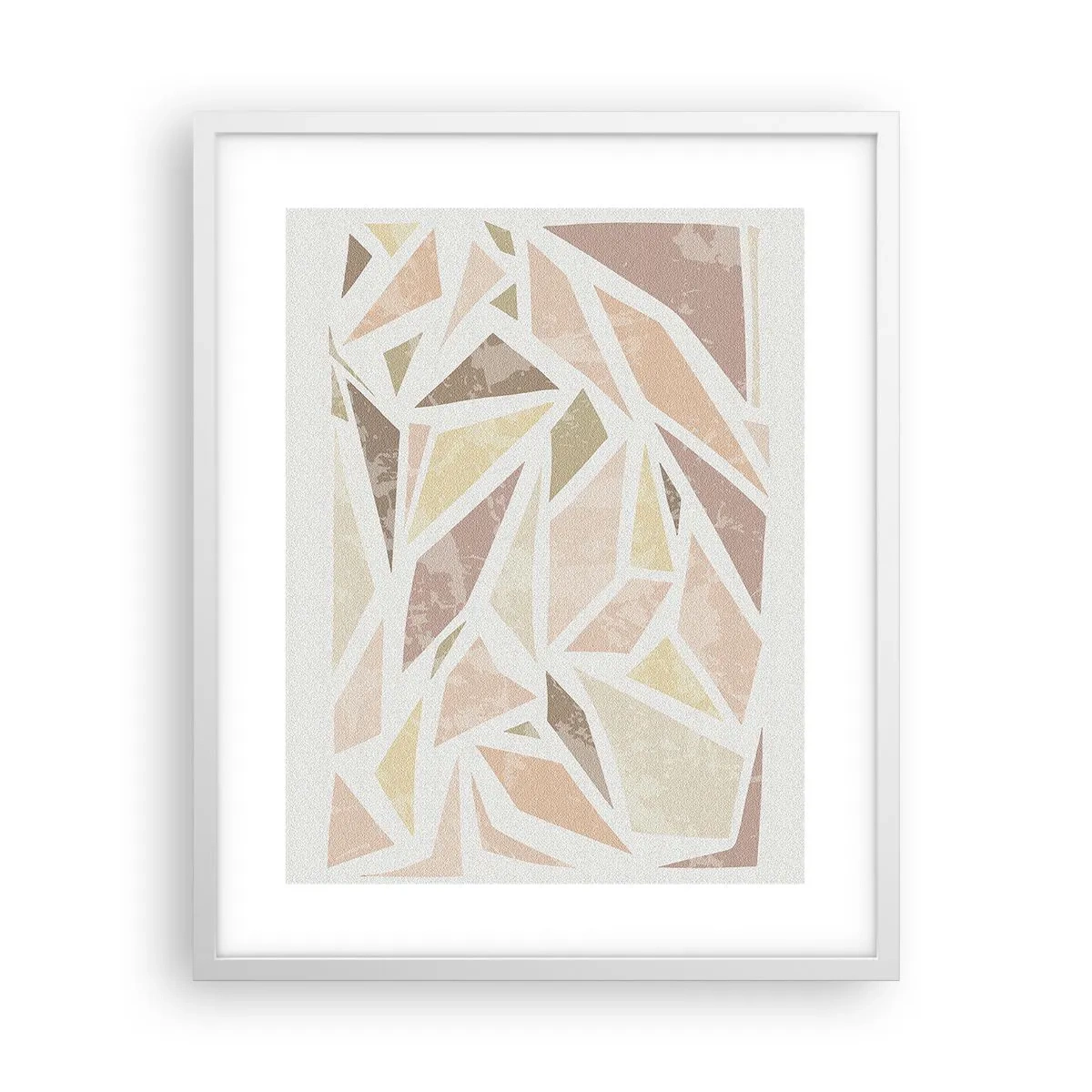 Plakat w białej ramie - Kompozycja witrażowa - 40x50 cm