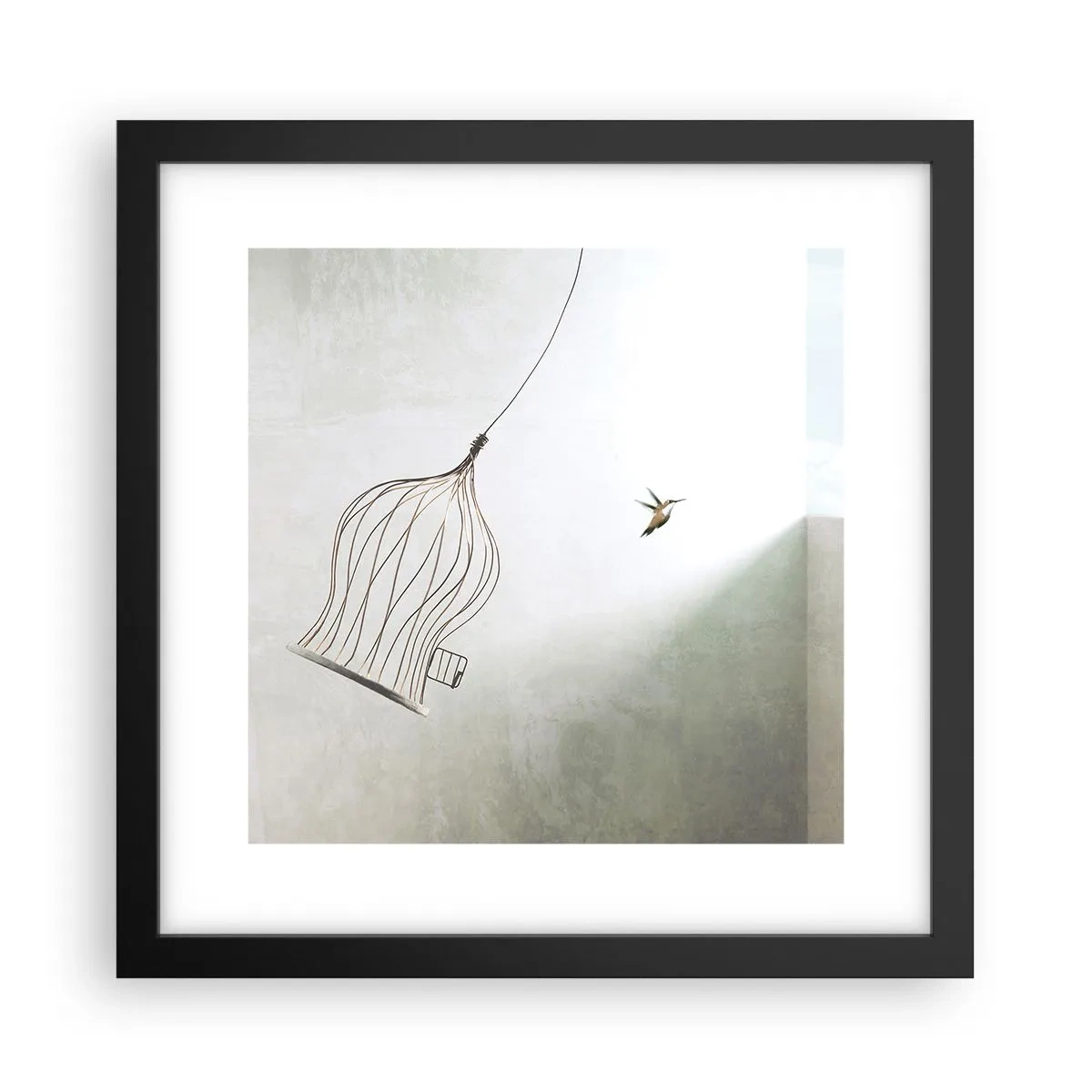 Plakat w czarnej ramie - W swoim żywiole - 30x30 cm