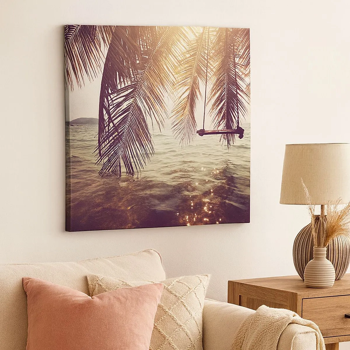 Obraz na płótnie - Można bujać w obłokach do woli - 30x30 cm