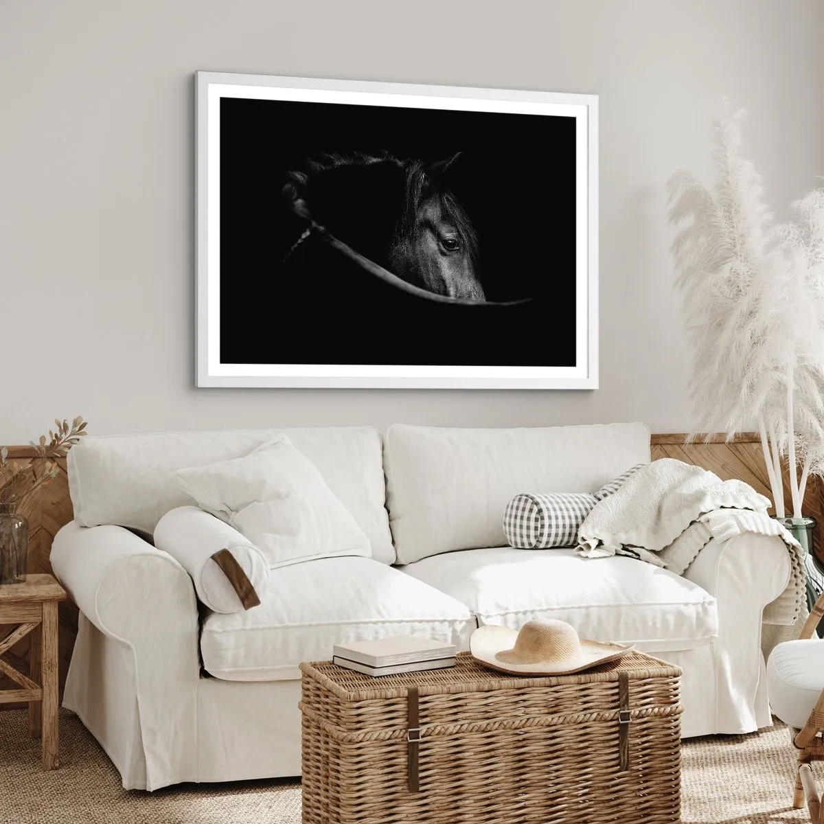 Plakat w białej ramie - Czarny książę - 91x61 cm