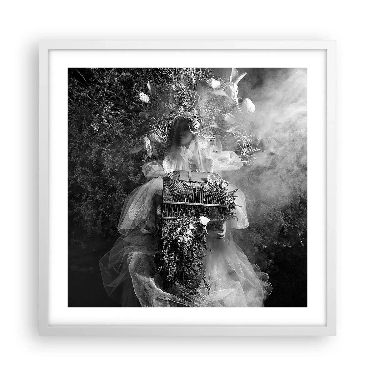 Plakat w białej ramie - Sama Matka – Natura - 50x50 cm