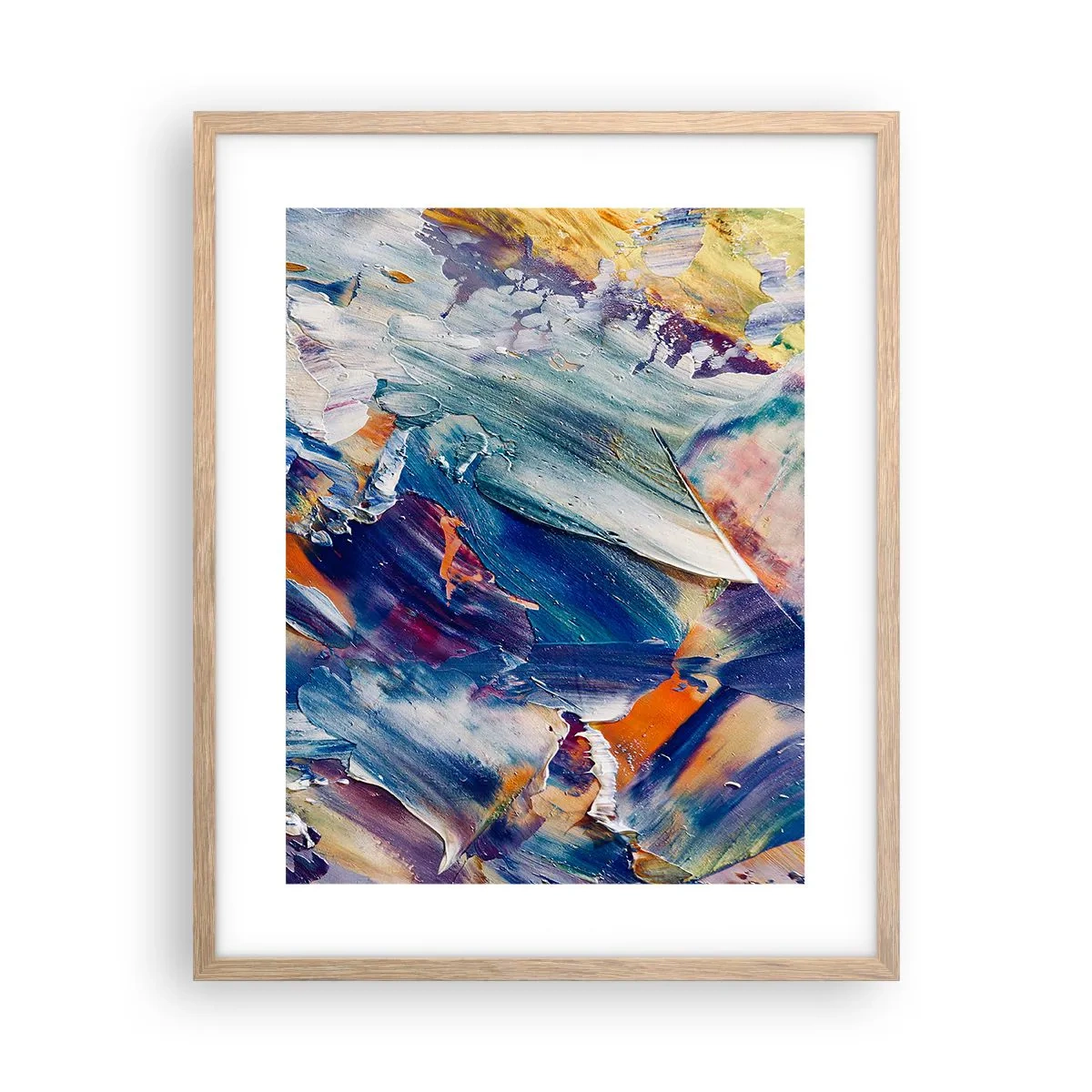 Plakat w ramie jasny dąb - Zamęt koloru - 40x50 cm