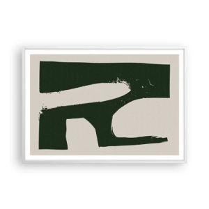 Plakat w białej ramie - Zatoki bieli - 100x70 cm