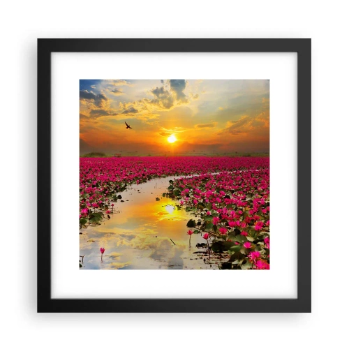 Plakat w czarnej ramie - Tajemne życie jeziora - 30x30 cm