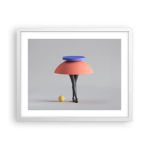 Plakat w białej ramie - Kompozycja surrealistyczna - 50x40 cm