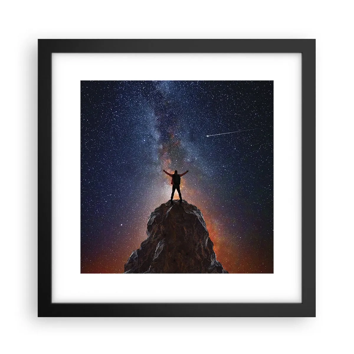 Plakat w czarnej ramie - Moc jest ze mną! - 30x30 cm