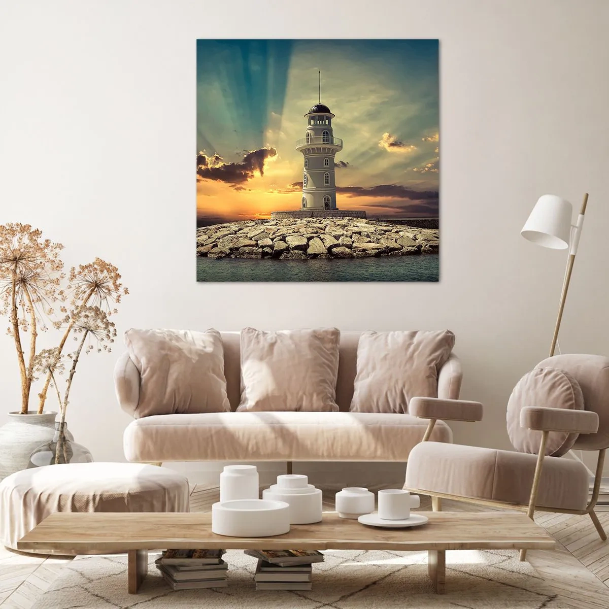 Obraz na płótnie - Światło - Dobro - Piękno - 60x60 cm