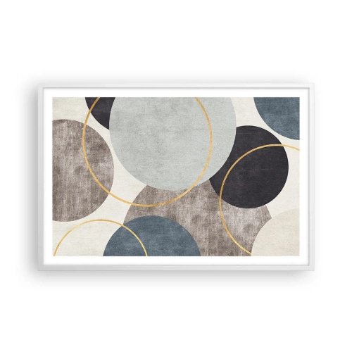 Plakat w białej ramie - Koło za kołem - 91x61 cm