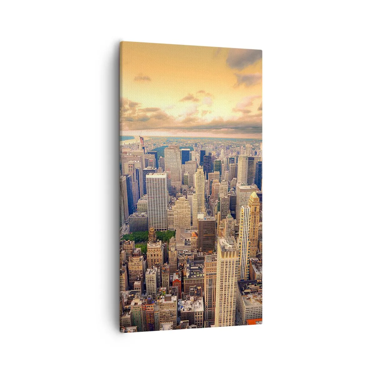 Obraz na płótnie - Wyzłocone metropolis - 55x100 cm