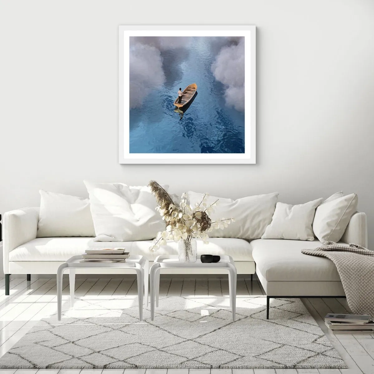 Plakat w białej ramie - Życie – podróż – niewiadoma - 30x30 cm