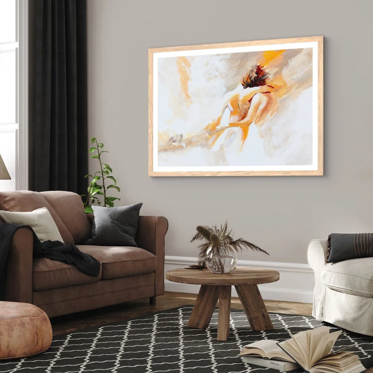 Plakat w ramie jasny dąb - W niebie bliskości - 91x61 cm