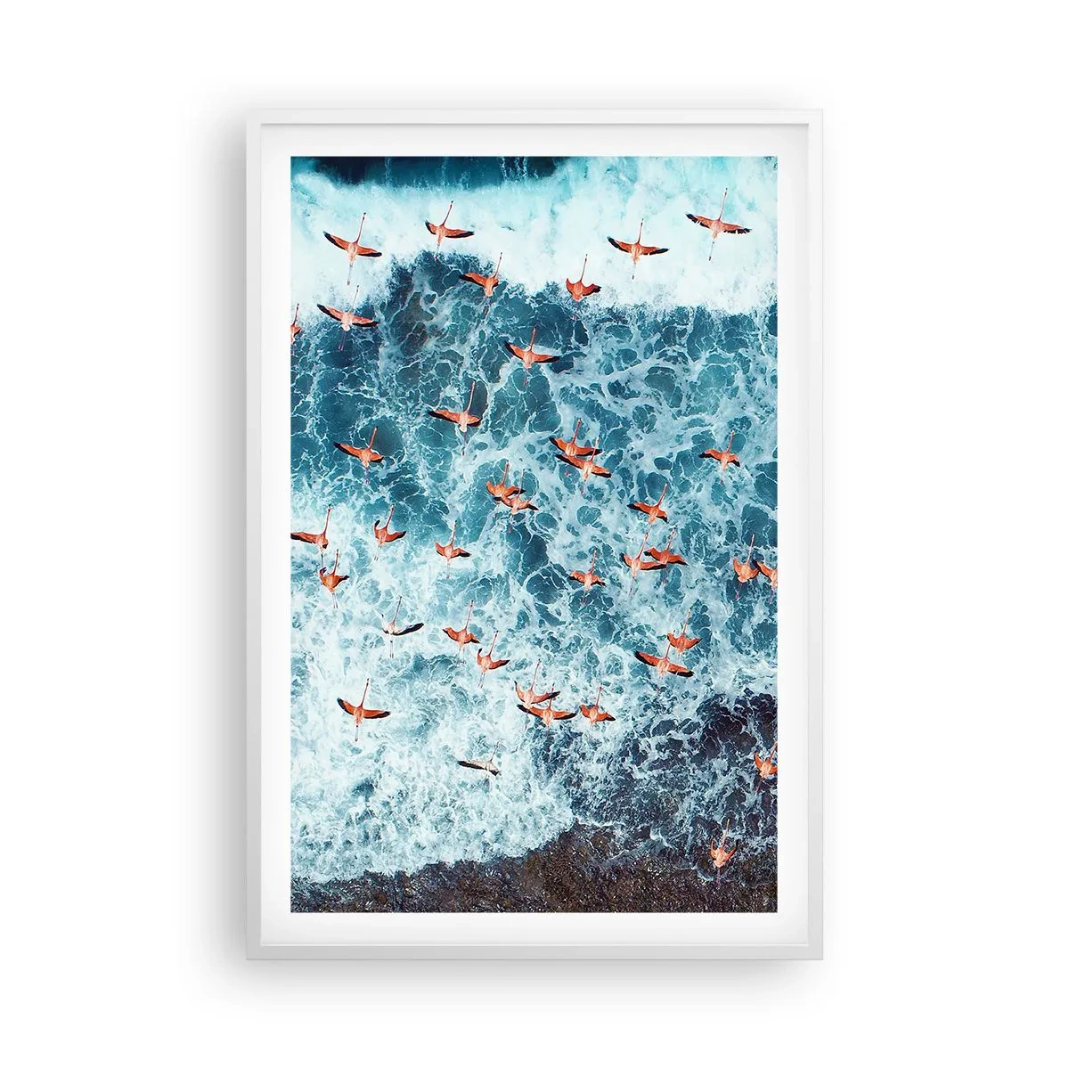 Plakat w białej ramie - Nadmorska parada - 61x91 cm