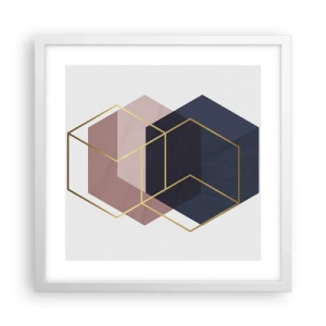 Plakat w białej ramie - Siła prostoty - 40x40 cm