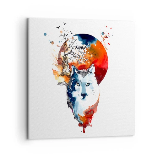 Obraz na płótnie - Nos w nos z nocą - 50x50 cm